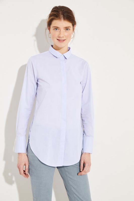 Baumwoll-Bluse Blau