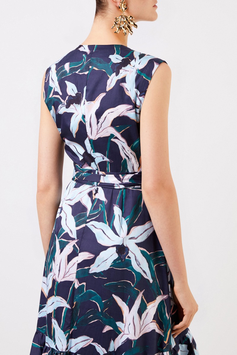 Wickelkelid mit Allover-Print Multi