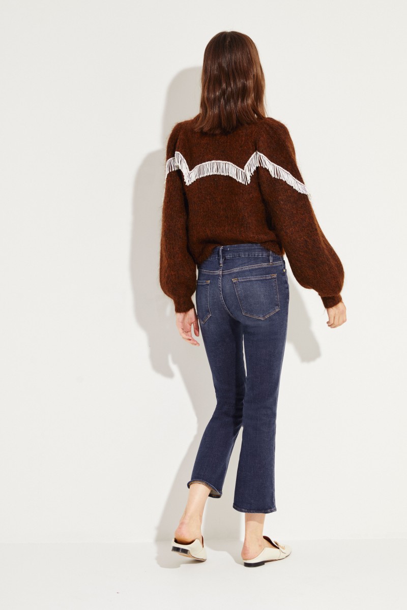 Jeans 'Crop Mini Boot' Blau