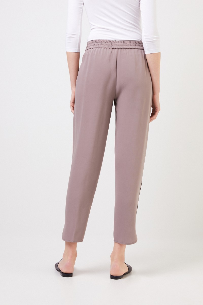 Iris von Arnim Seiden-Hose 'Mykonos' Taupe