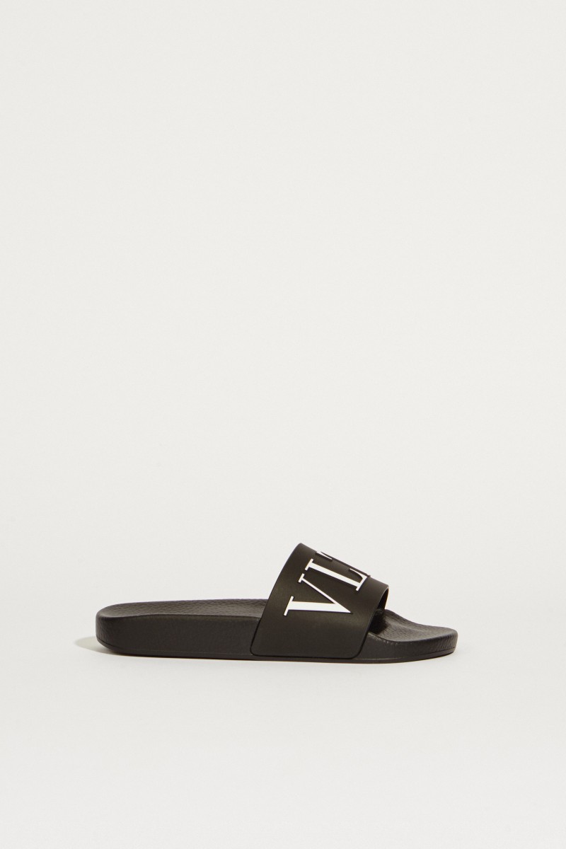 Sandale mit Logo Schwarz/Weiß