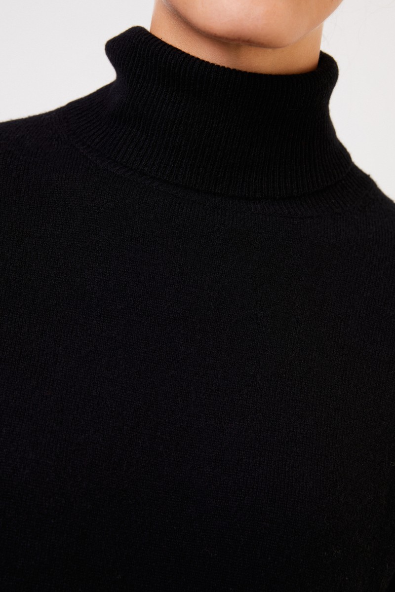 Iris von Arnim Cashmere-Pullover 'Cinja' mit Rollkragen Schwarz
