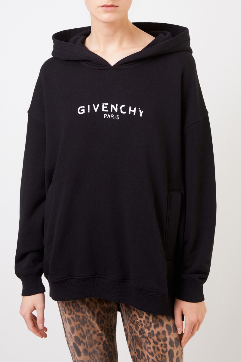 Givenchy Oversize Hoodie mit Logo Schwarz