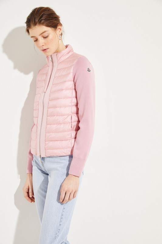 Daunen-Strickjacke Rosé