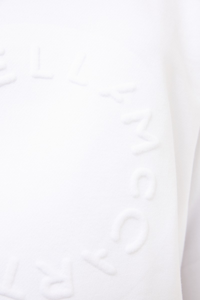 Stella McCartney Sweatshirt mit Logo-Schriftzug Weiß