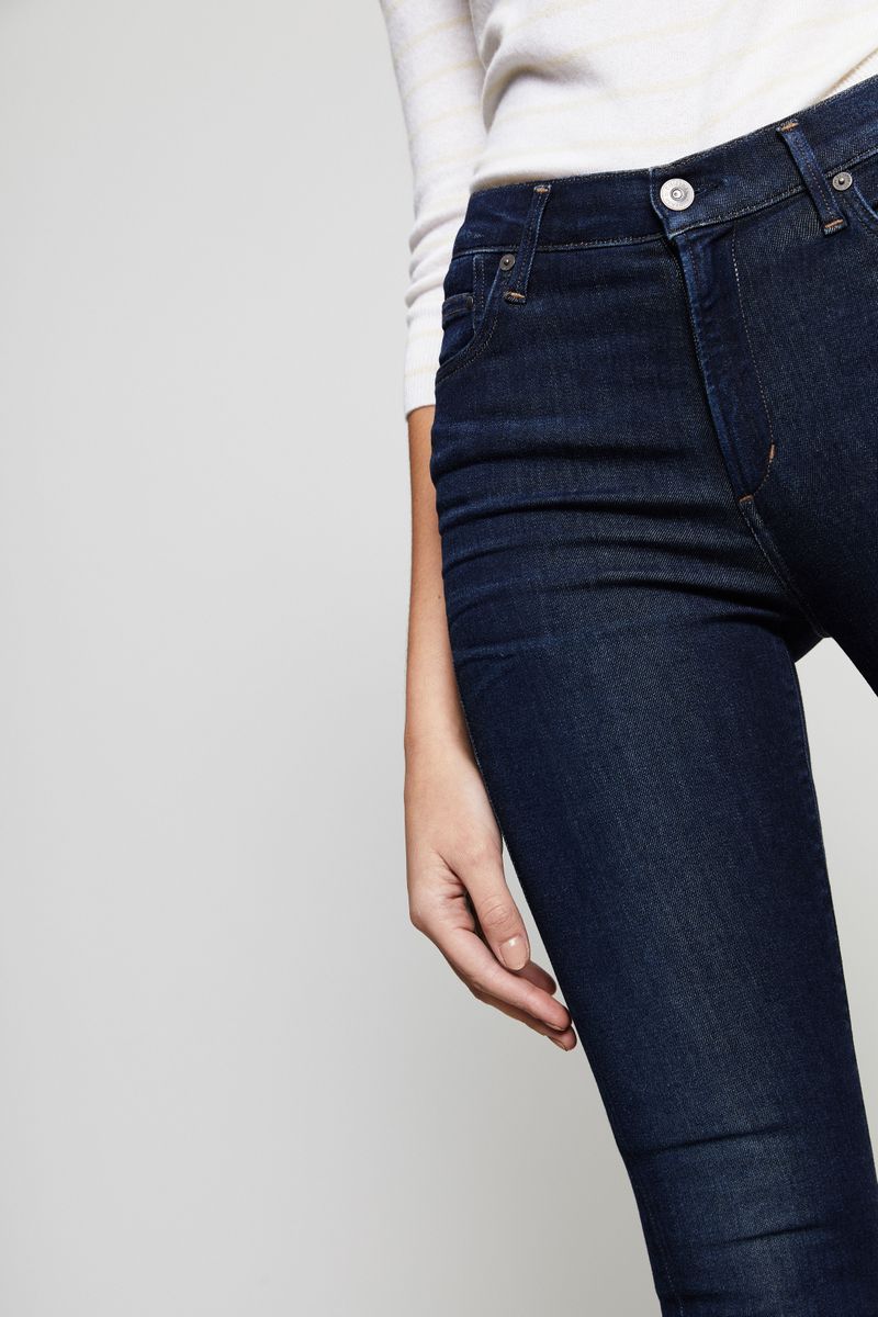 Citizens of Humanity High Rise Skinny Jeans 'Rocket' Marineblau