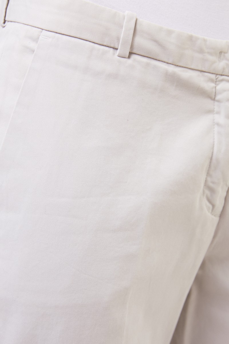 Fabiana Filippi Baumwoll-Hose mit Perlenverzierung Beige