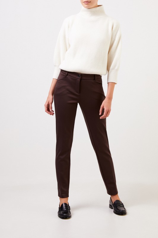 Cambio Klassische Hose 'Rike' Dunkelbraun