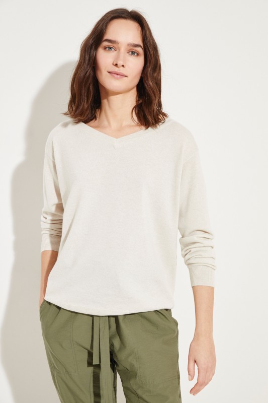 Cashmere-Pullover Beige
