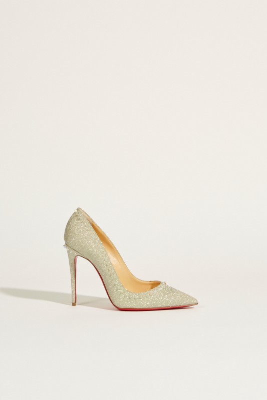 Pump 'Anjalina 100 Glitter Sunset' Silber
