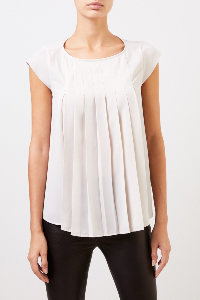 Steffen Schraut Top mit Faltendetails Beige