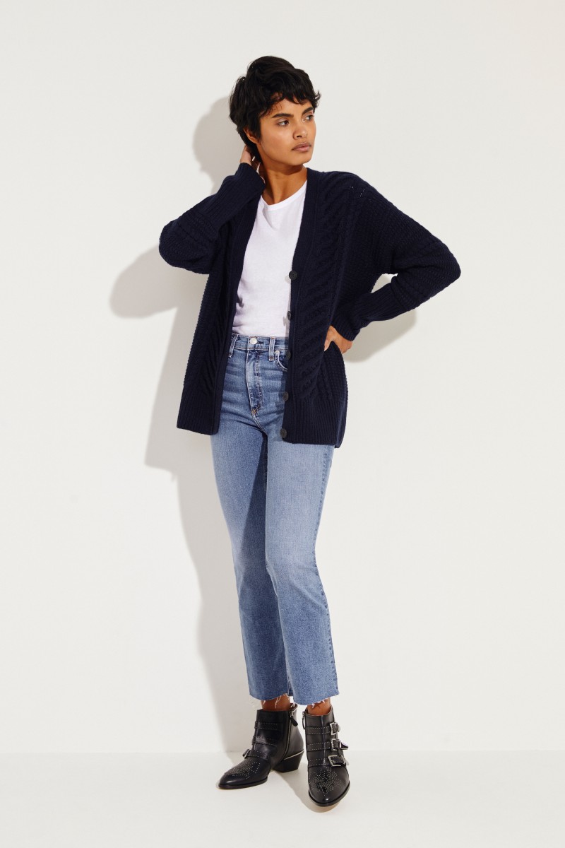 Cashmere-Cardigan 'Beatriz' Blau