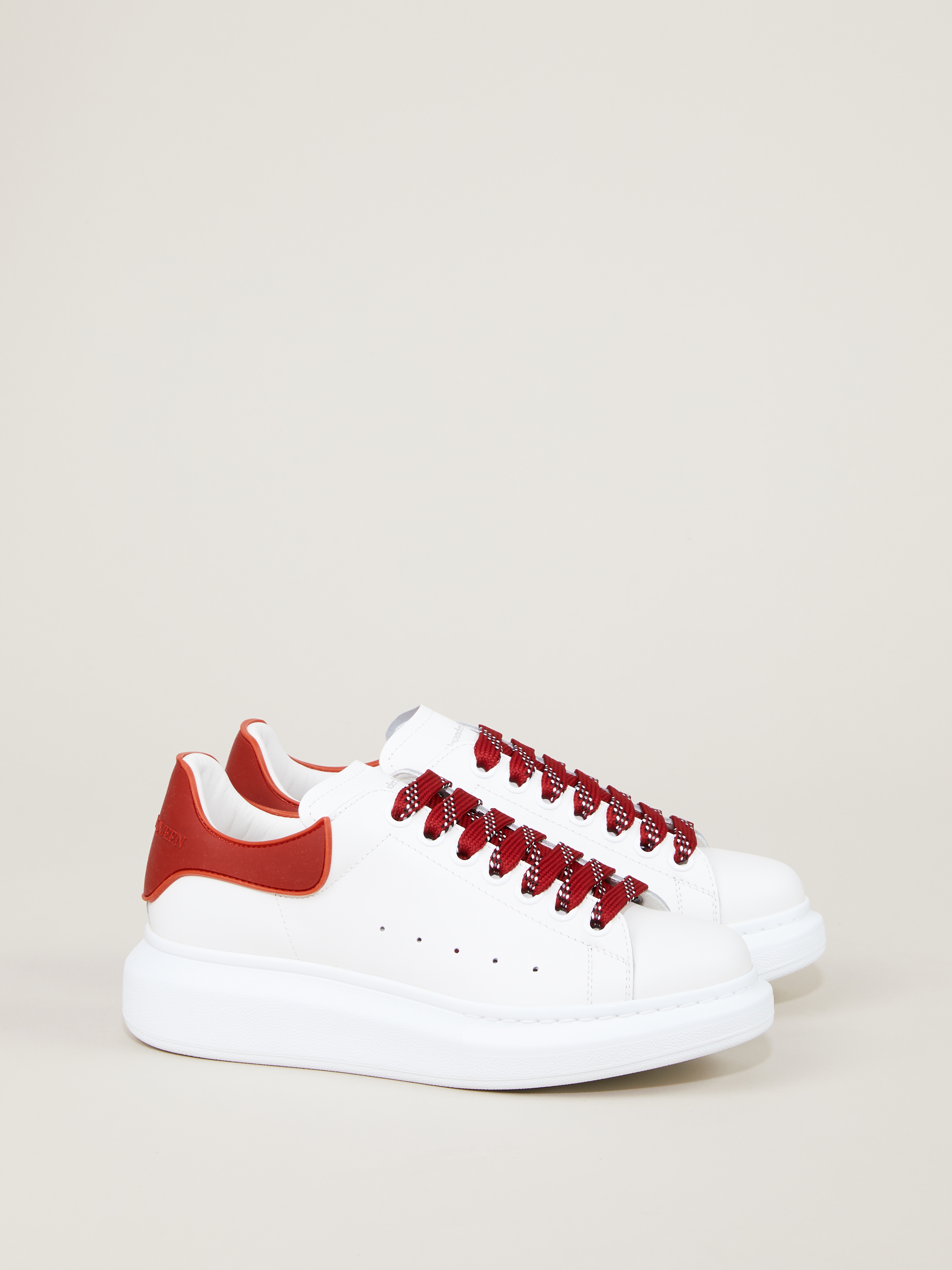 white and red alexander mcqueen's