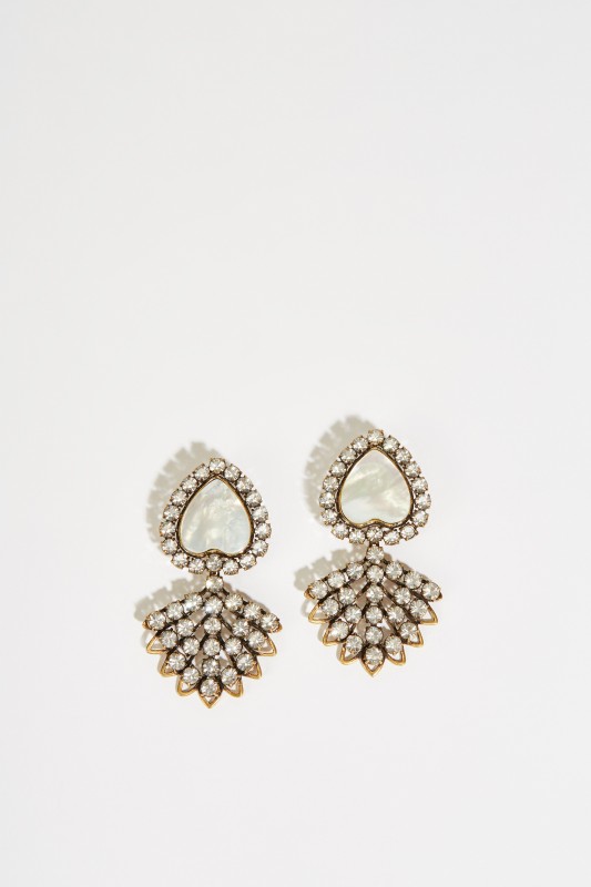 Ohrringe 'Crystal Mother Of Pearl' Silber