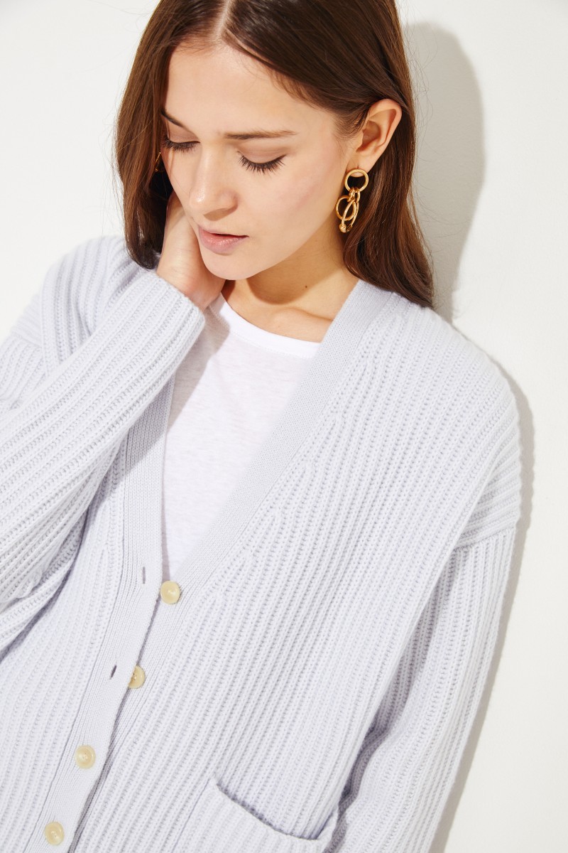 Cashmere-Cardigan Blau