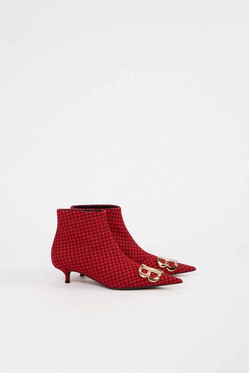 Balenciaga Stiefelette mit Logo Rot/Schwarz