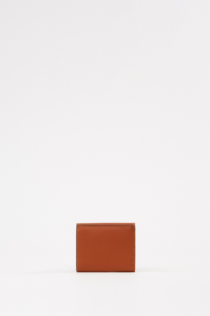 Chloé Leder-Portemonnaie 'Marcie' Tan