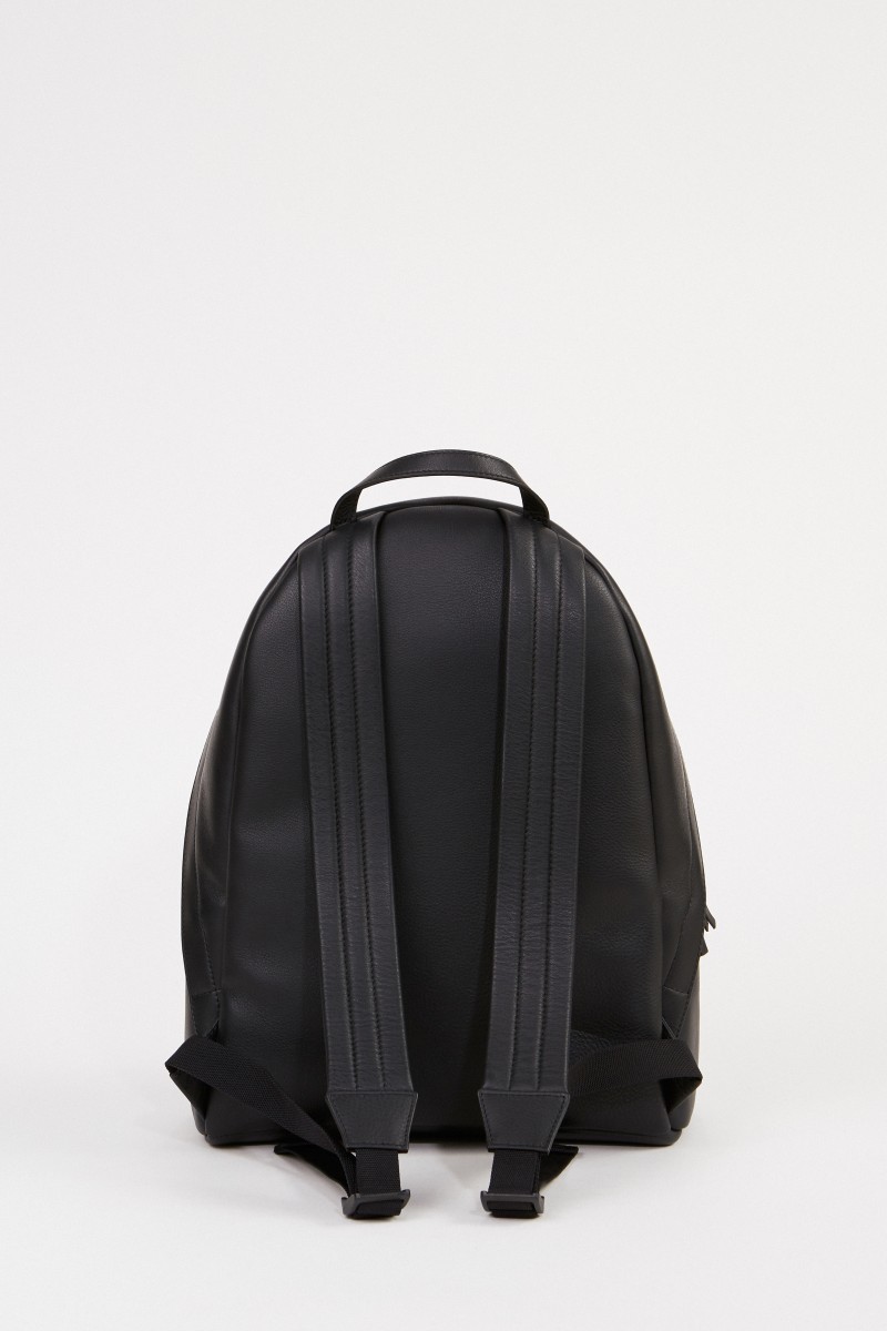 Balenciaga Leder-Rucksack mit Logo Schwarz