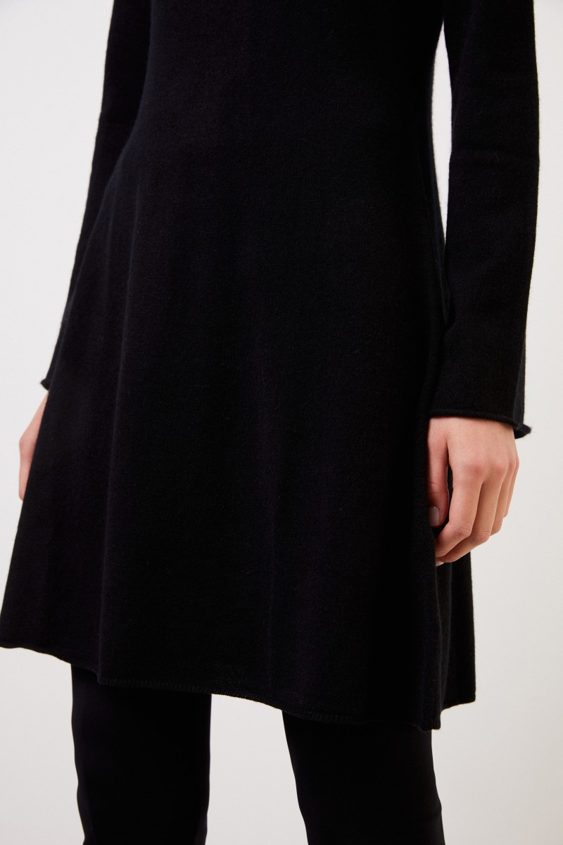 Allude Woll-Cashmere Strickkleid Schwarz
