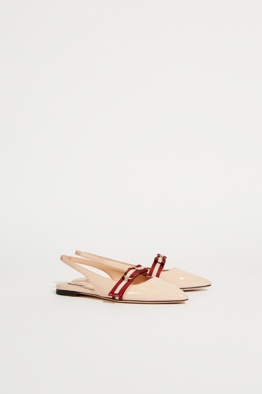 Spitzer Lackleder-Flat 'Ali' Rosé