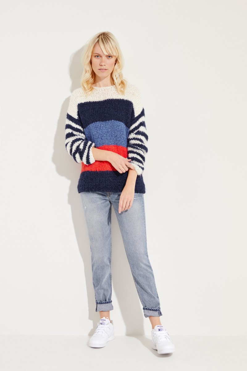 Seiden-Leinen-Pullover 'Shannan' Multi
