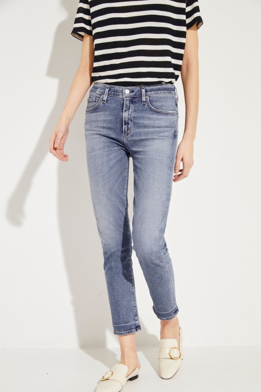 Ankle High Rise Slim 'Harlow' Blau