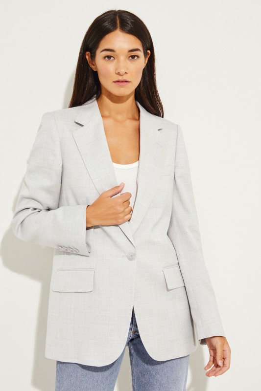 Taillierter Blazer Hellblau