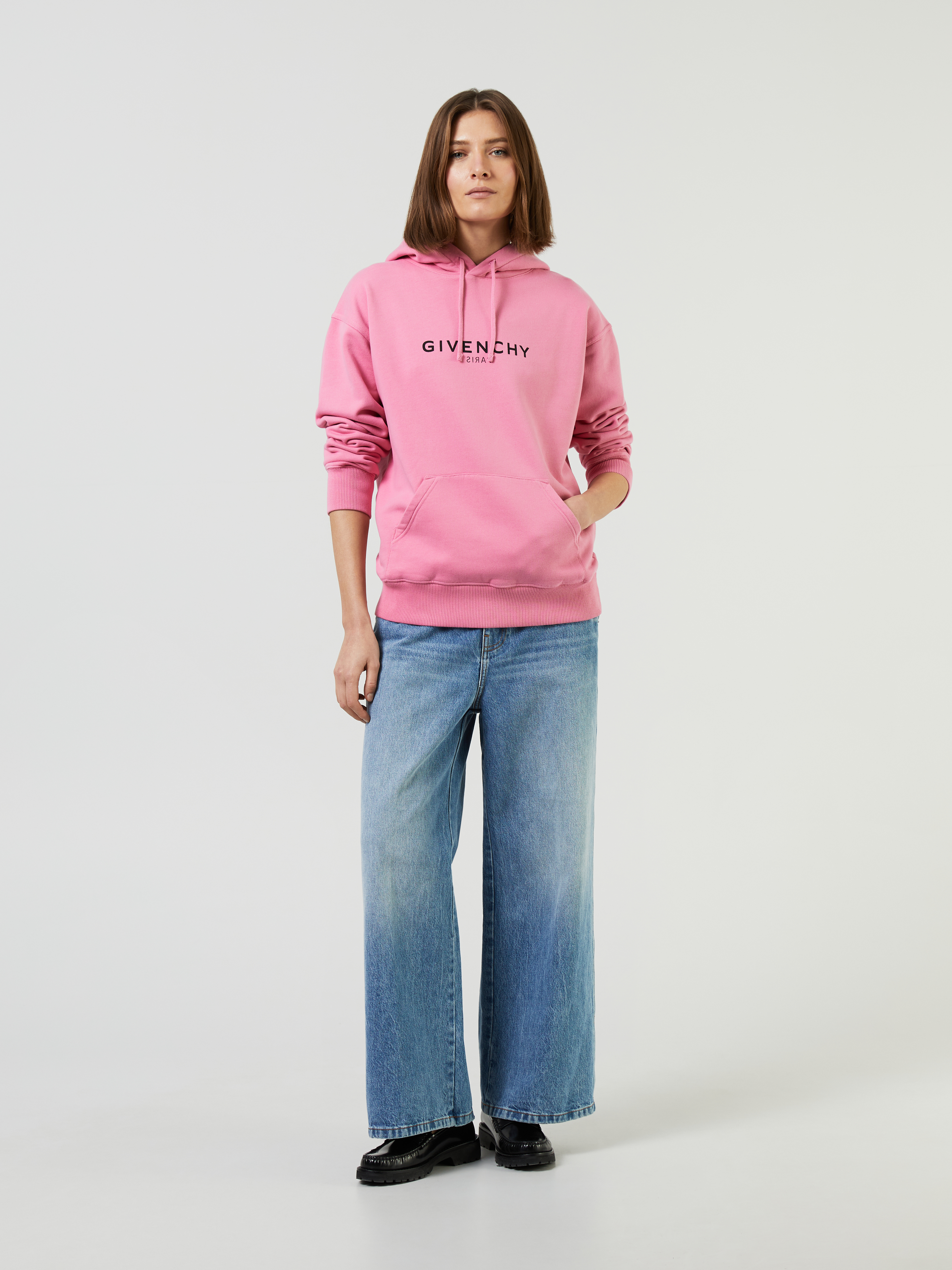 GIVENCHY Hoodie with logo lettering Pink | Hoodies