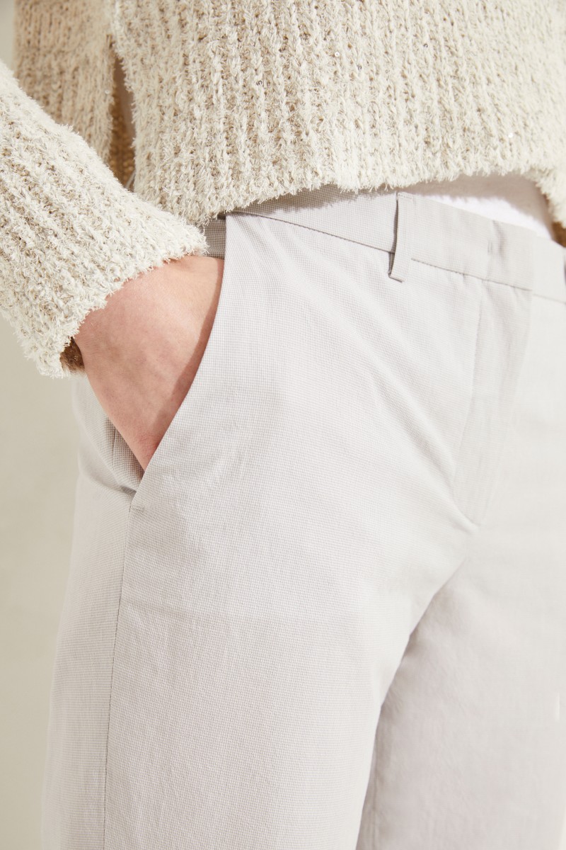 Hose mit Hahnentrittmuster Grau