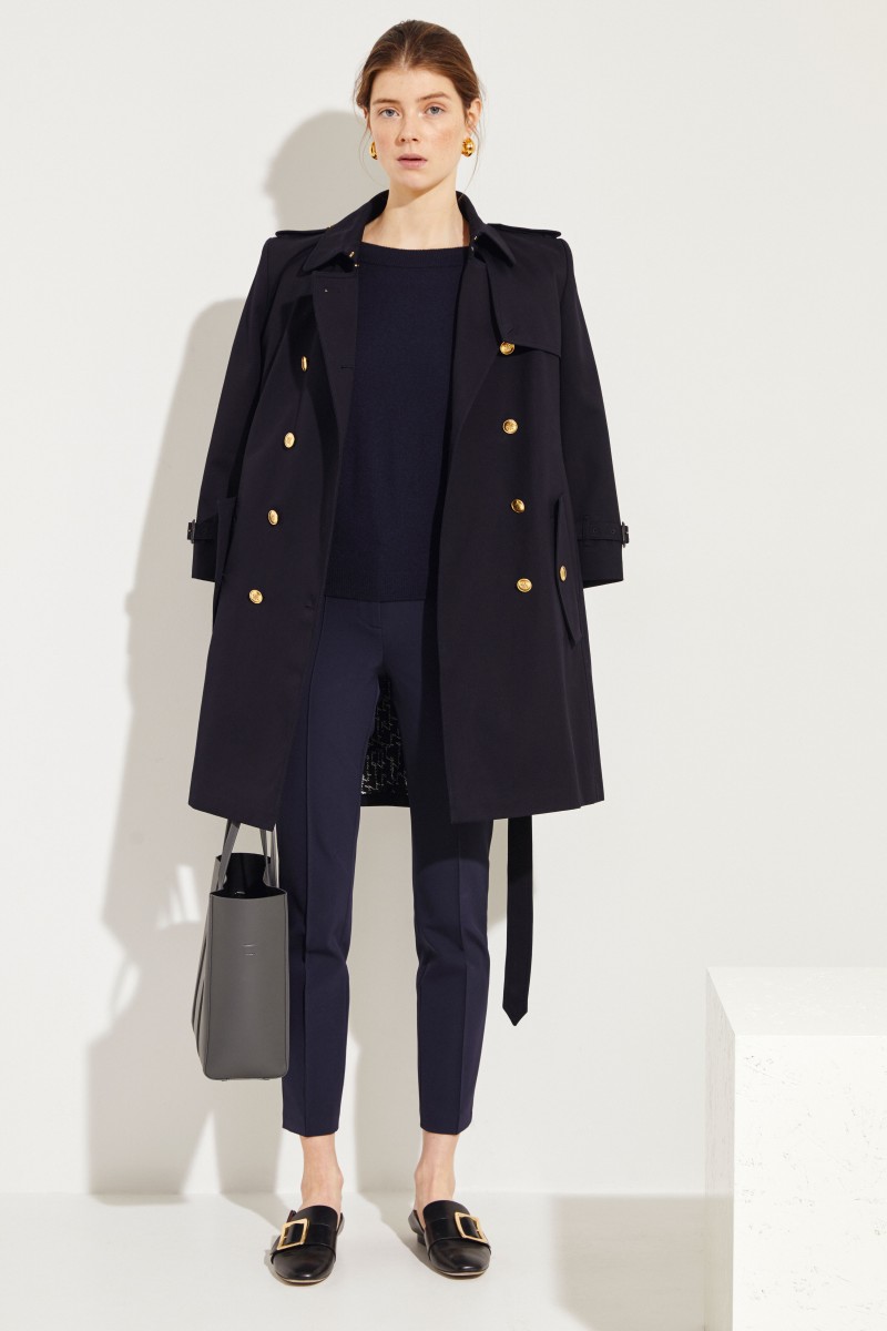 Woll-Cashmere Pullover 'Bow-Back' Blau