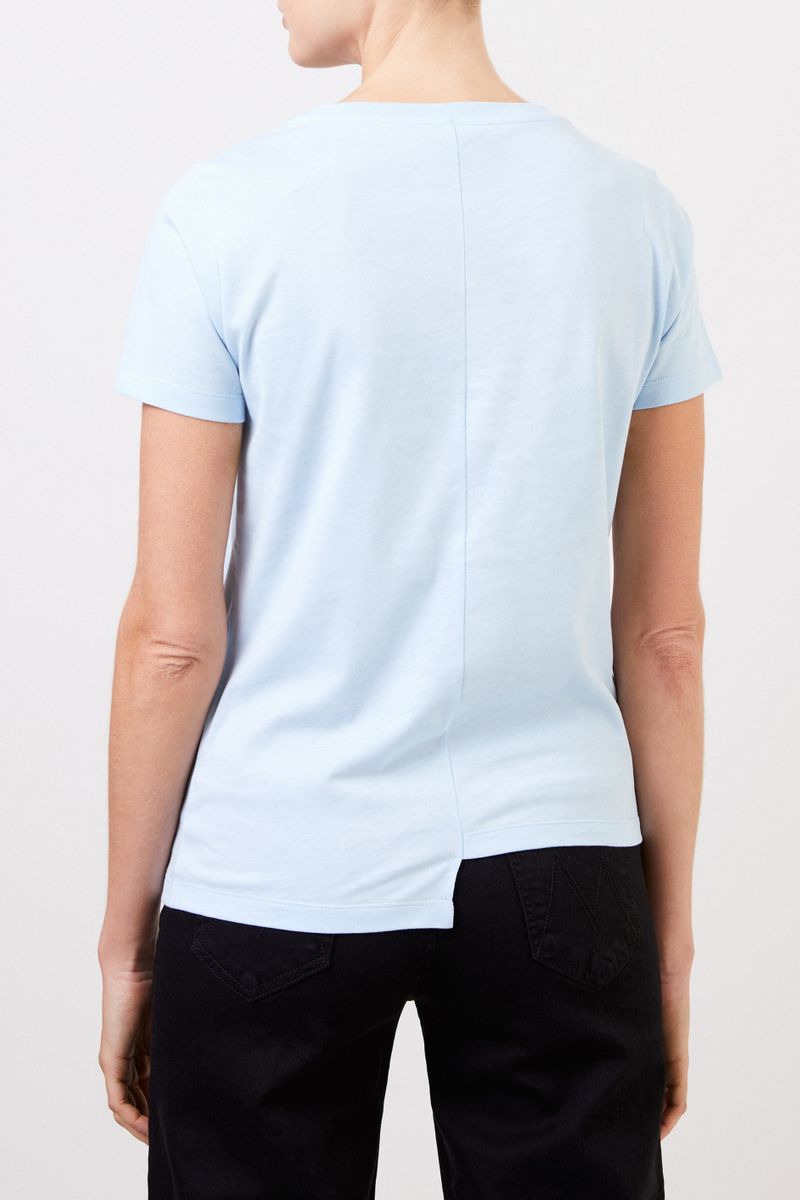 Baumwoll-Shirt mit Logo Blau