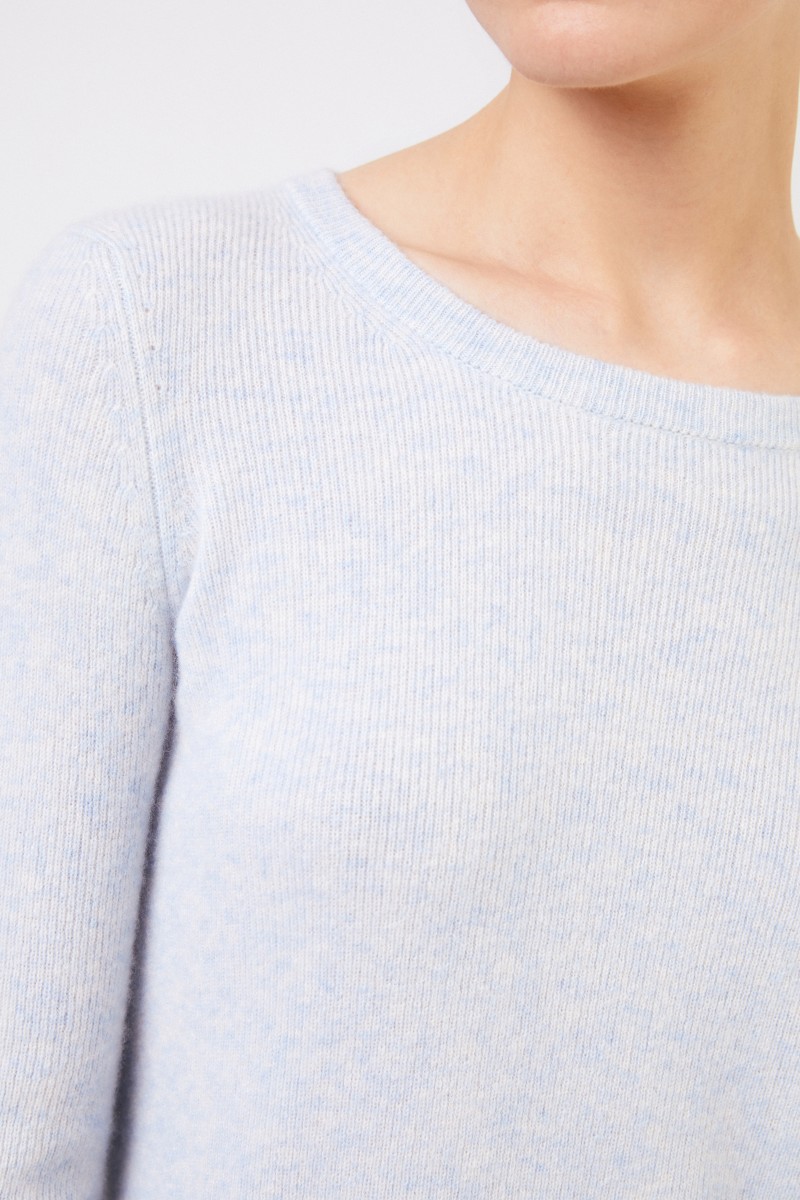 Cashmere-Seiden-Pullover 'Tami' Hellblau