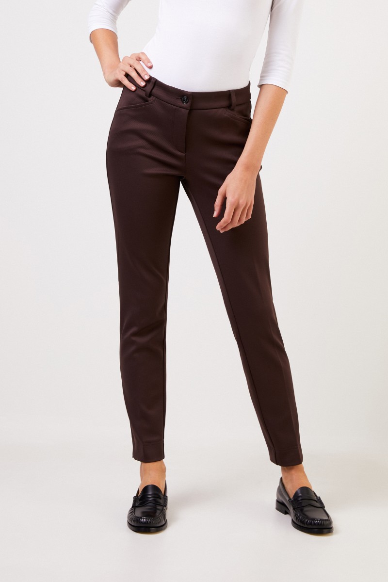 Cambio Klassische Hose 'Rike' Dunkelbraun