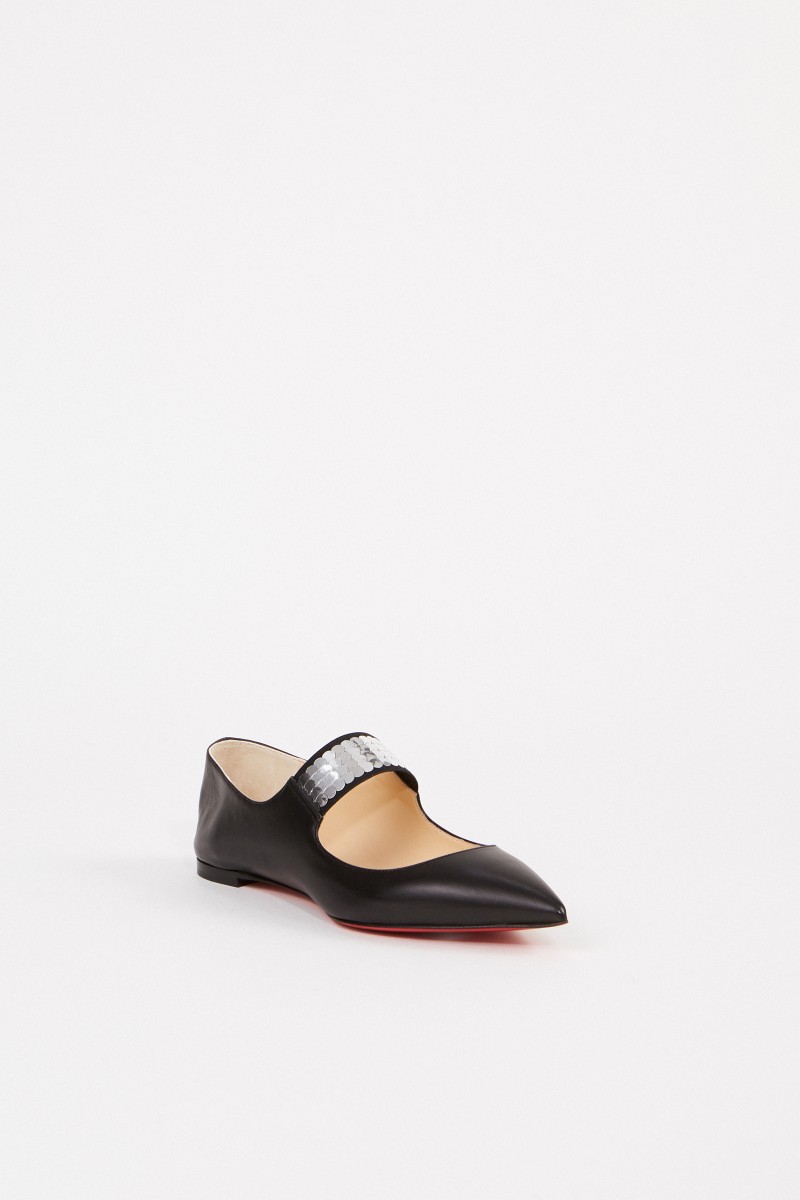 Christian Louboutin Flats mit Pailletten-Details Schwarz