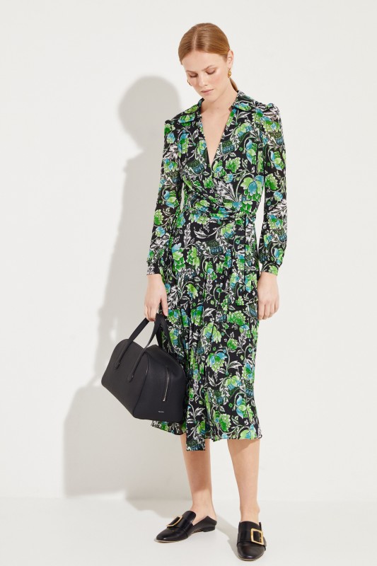 Diane von Furstenberg Kleid 'Phoenix' mit Wickeldetail Multi