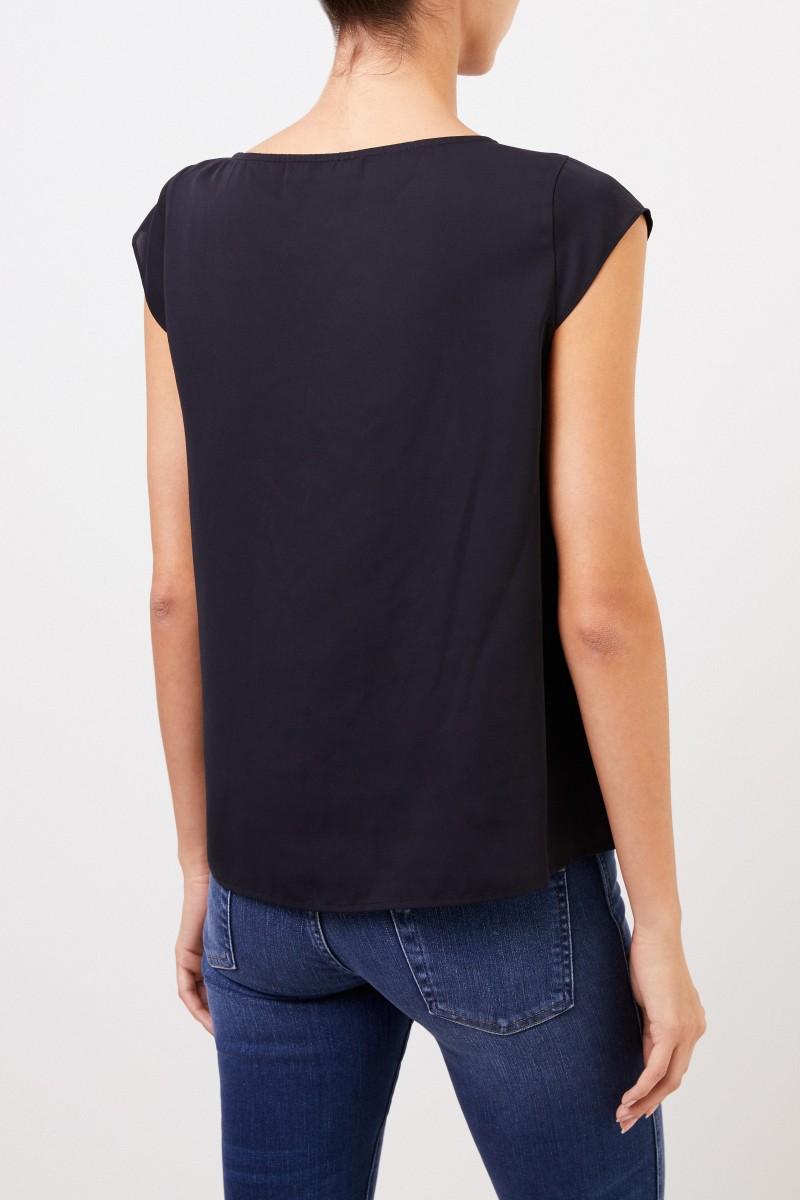 Steffen Schraut Top mit Falten-Details Schwarz