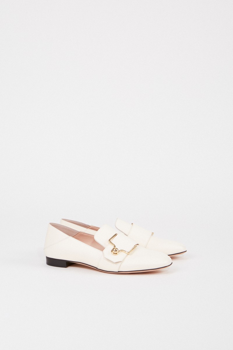 Bally Lederloafer 'Maelle' mit Schnalle Crème