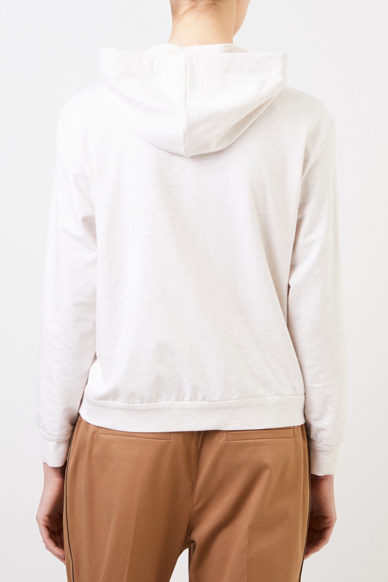 Brunello Cucinelli Baumwoll-Jacke mit Kapuze Beige