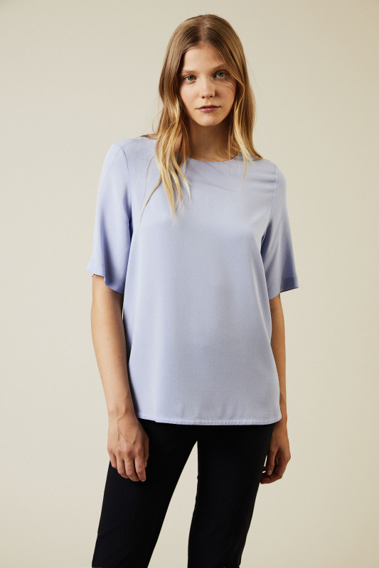 Seidenshirt 'Maui' Blau