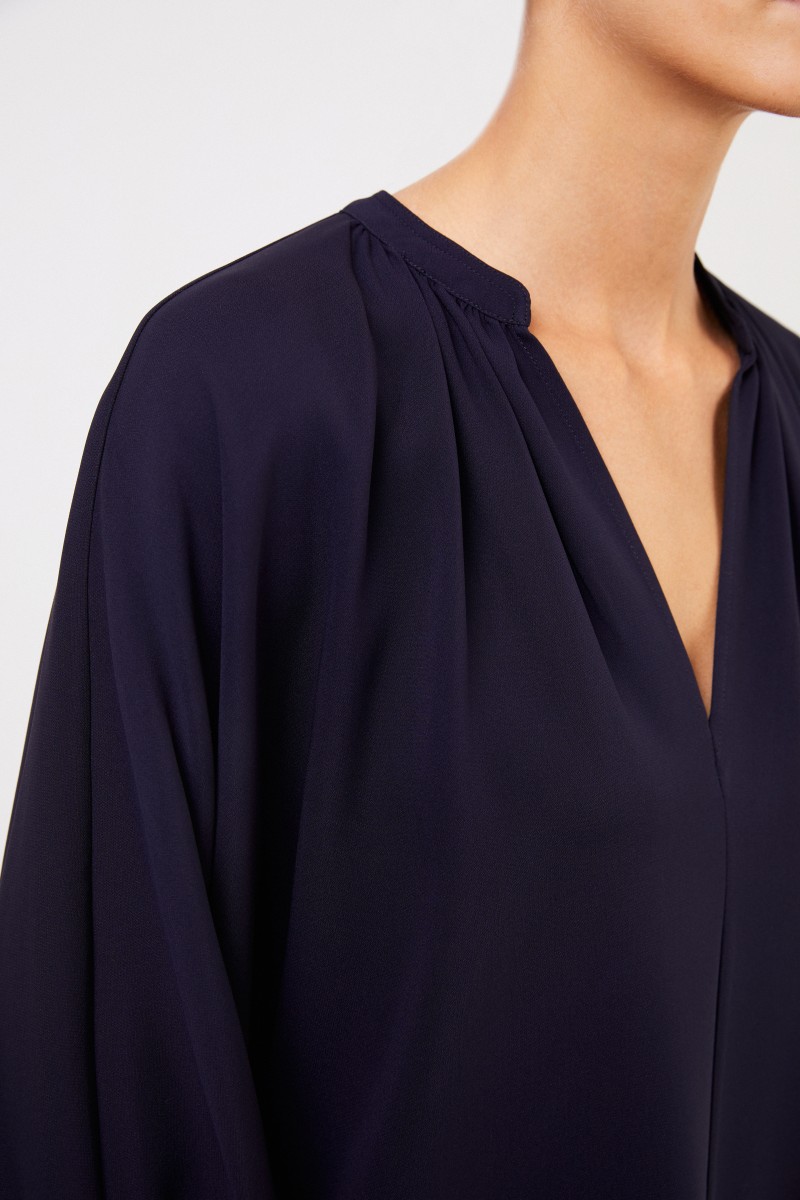 Joseph Seidenbluse 'Alma' Marineblau
