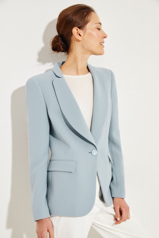 Seiden-Blazer Blau
