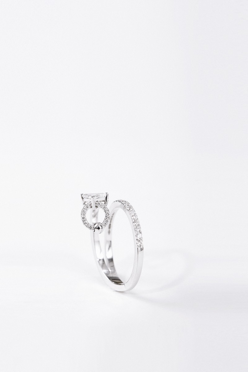 Delfina Delettrez Ring 'Marry Me' mit Diamanten Weißgold