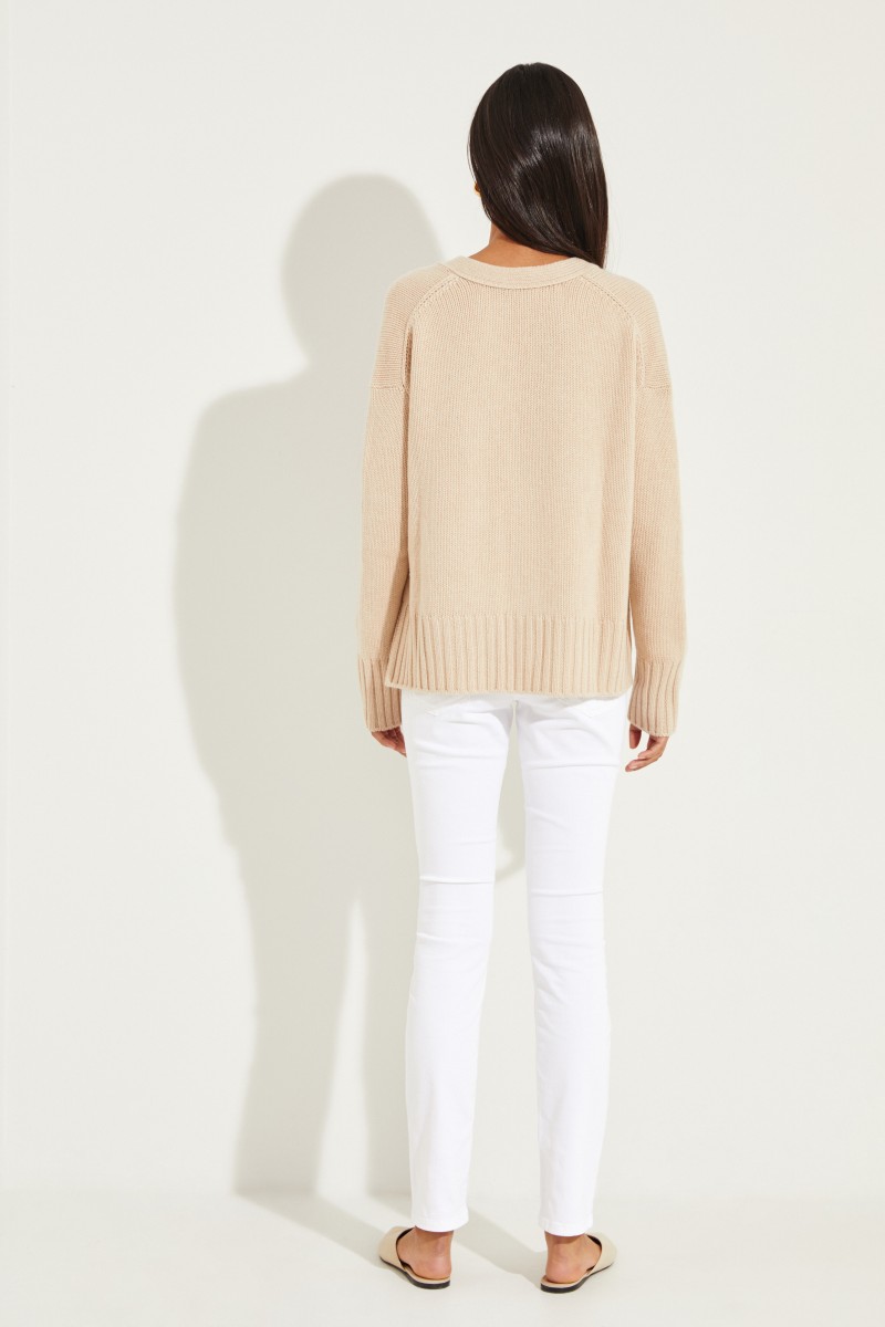 Cashmere-Cardigan 'Celeste' Beige