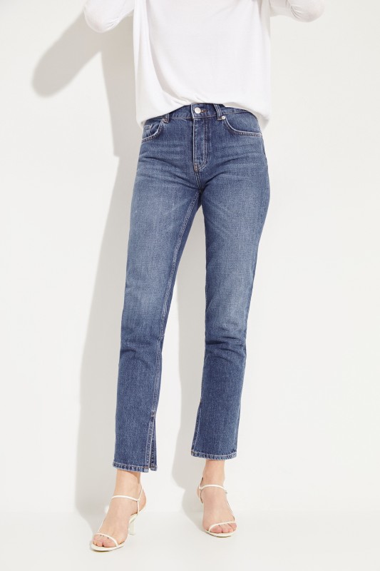 Jeans 'Classic Denim' mit Schlitzen Blau