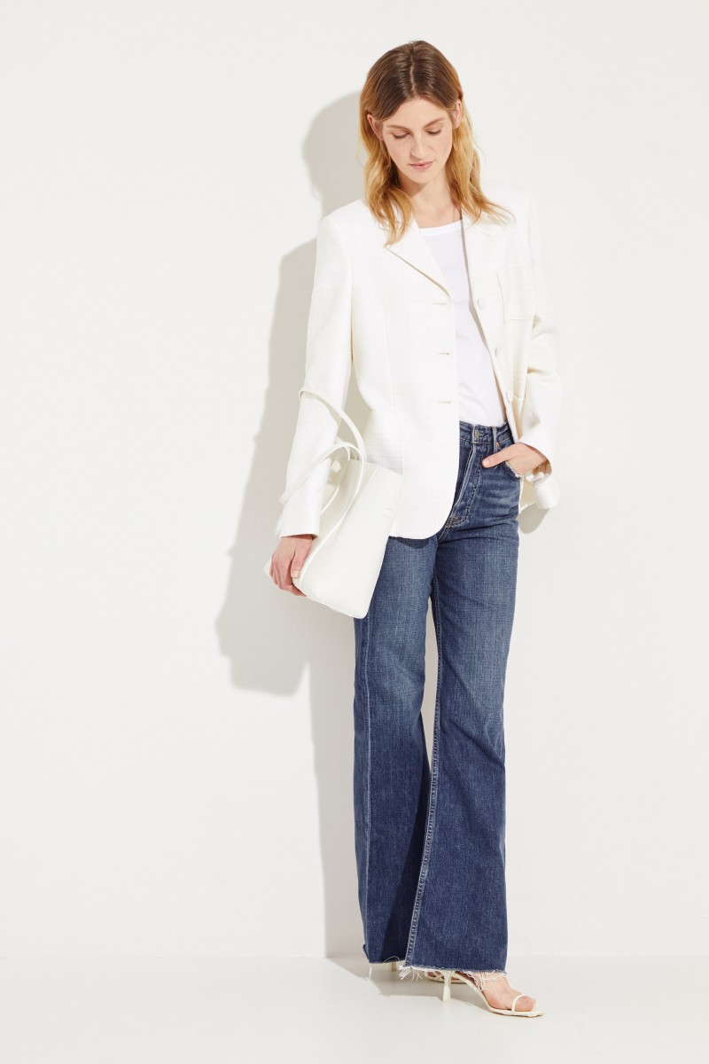 Jeans 'Carla' mit ausgestelltem Saum Blau