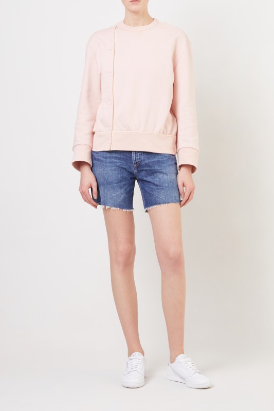 Moncler Sweatshirt mit Knopfleiste Rosé