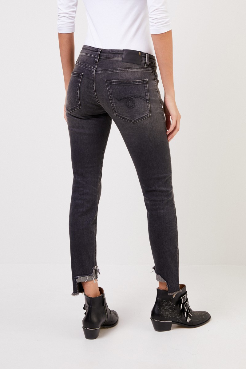 R13 Skinny-Jeans 'Boy Skinny' Anthrazit