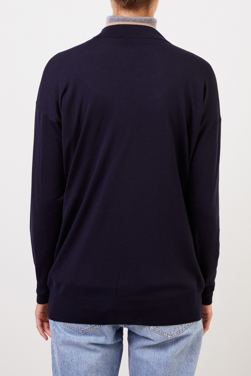 Stella McCartney Woll-Cardigan Marineblau
