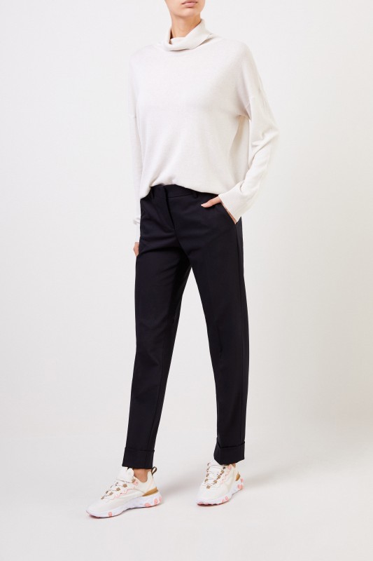 Seductive Bügelfaltenhose 'Allison' Marineblau