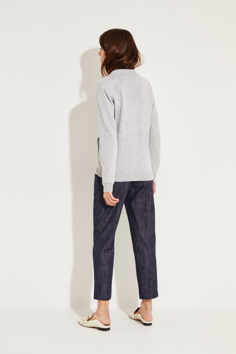 Cashmere Cardigan Grau